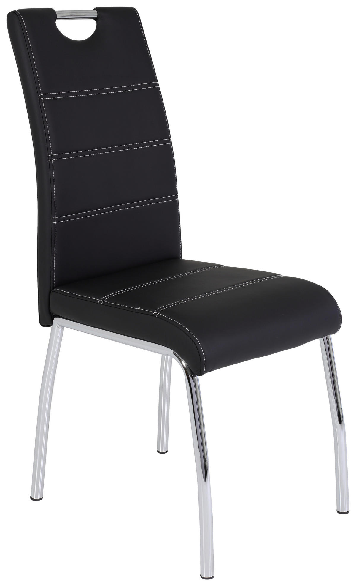 Stuhl Susi 2er Set schwarz Kunstleder B/H/T: ca. 44x98x61 cm Susi 2er Set - schwarz (44,00/98,00/61,00cm) - Hela