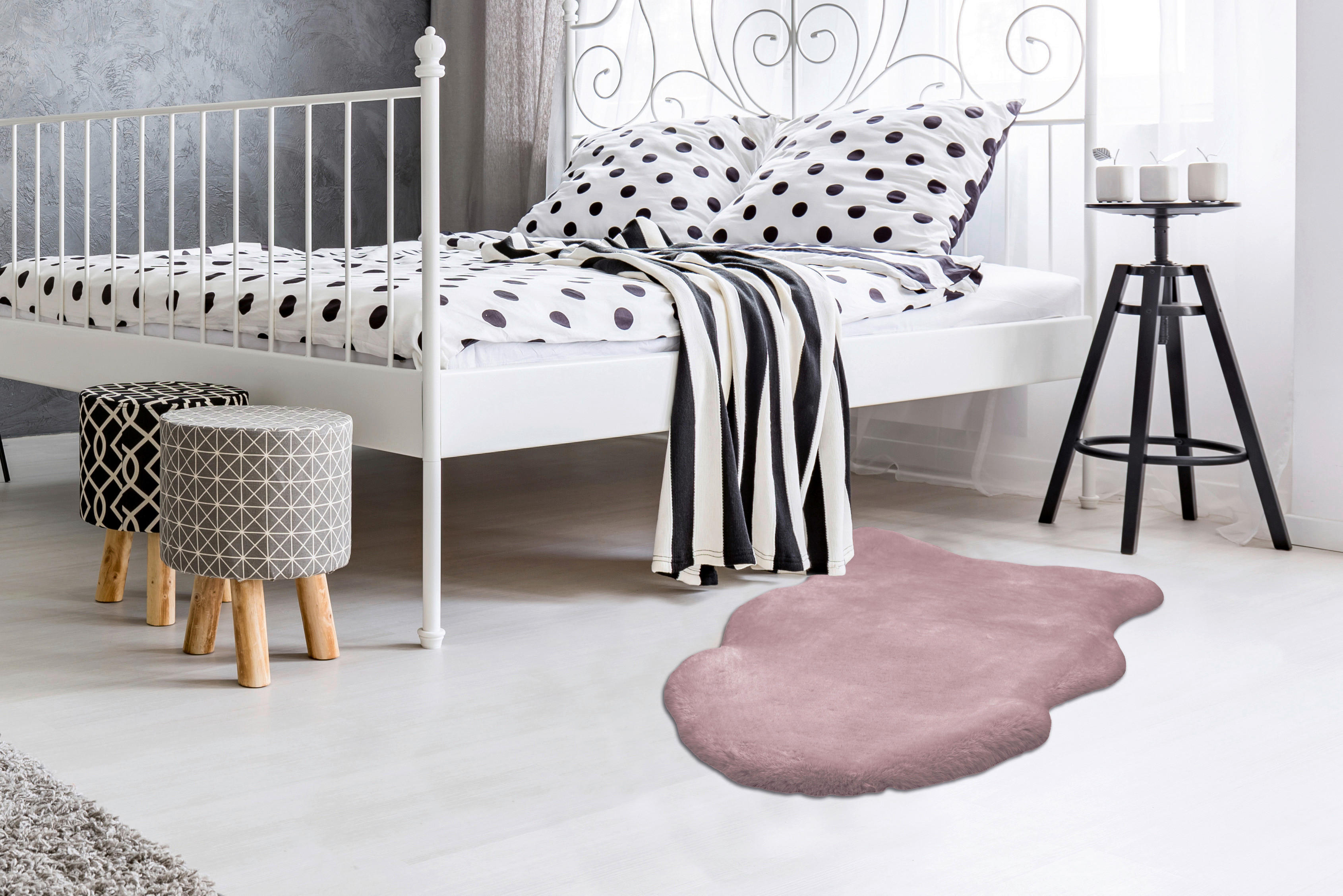 Arte Espina Hochflorteppich Rabbit Sheepskin 225 lila B/H/L: ca. 60x3,5x90 cm Rabbit Sheepskin 225 - lila (90,00/60,00/3,50cm) - Arte Espina