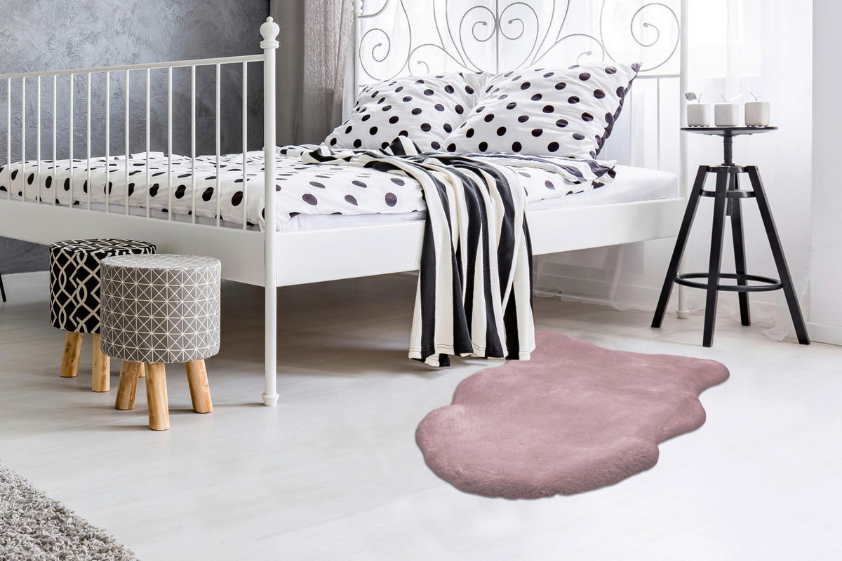 Arte Espina Hochflorteppich Rabbit Sheepskin 225 lila B/H/L: ca. 60x3,5x90 cm Rabbit Sheepskin 225 - lila (90,00/60,00/3,50cm) - Arte Espina