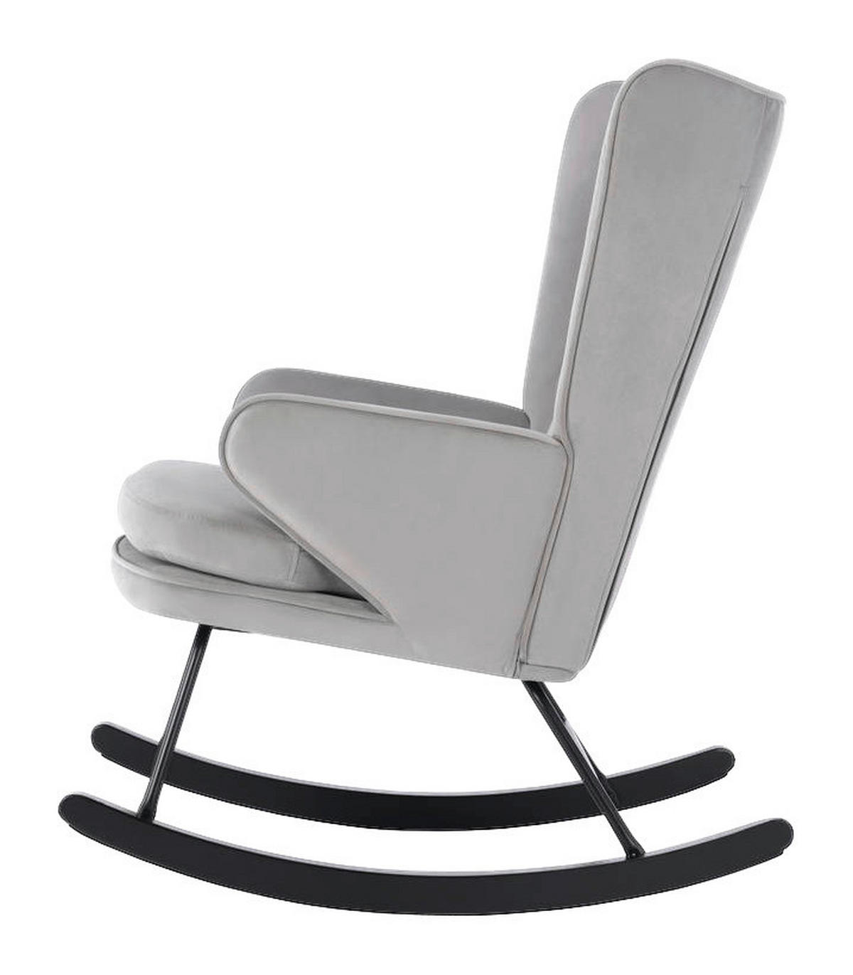 Schaukelstuhl Melorie 100 grau B/H/T: ca. 86x95x65 cm Melorie 100 - schwarz/grau (86,00/95,00/65,00cm) - 360 Living