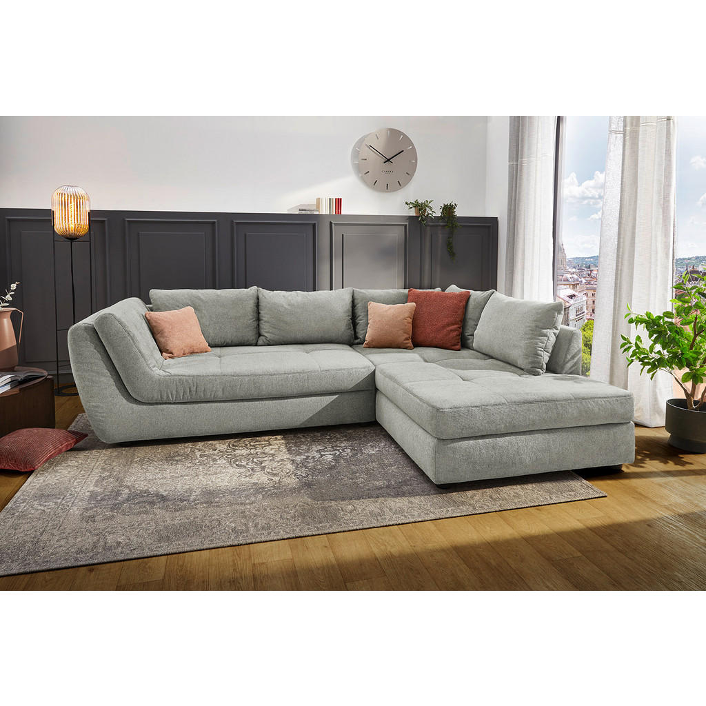 Thumbnail - Ecksofa grau Microfaser B/H/T: ca. 321x92x219 cm