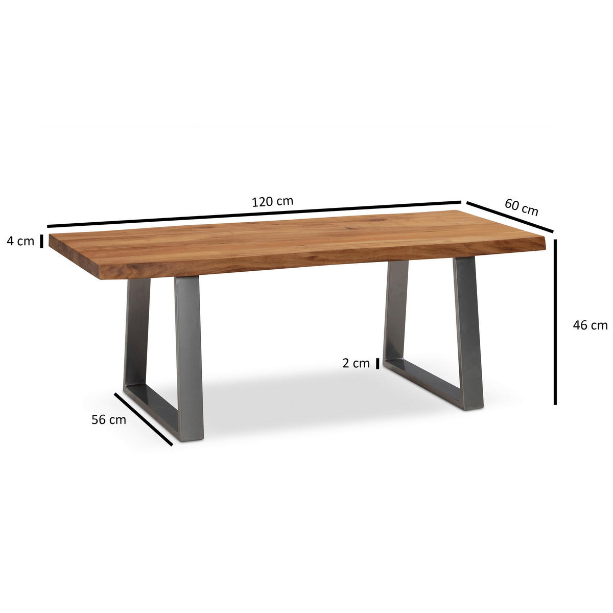 Couchtisch  B/H/T: ca. 120x46x60 cm Couchtisch - (120,00/46,00/60,00cm) - Wohnling