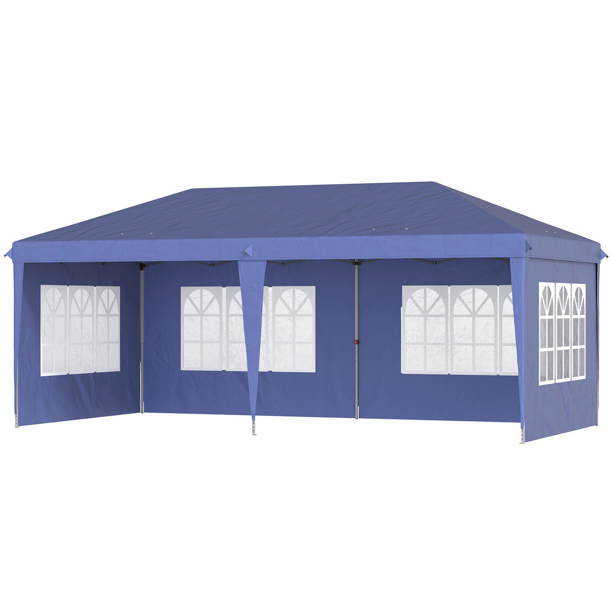 Outsunny Faltpavillon blau Polyester B/H/L: ca. 295x270x585 cm Faltpavillon - blau (585,00/295,00/270,00cm) - Outsunny