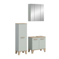 Badezimmer-Set STAR hellgrün Eiche hell Nachbildung B/H/T: ca. 109x190x34 cm STAR - hellgrün (109,00/190,00/34,00cm) - xonox.home