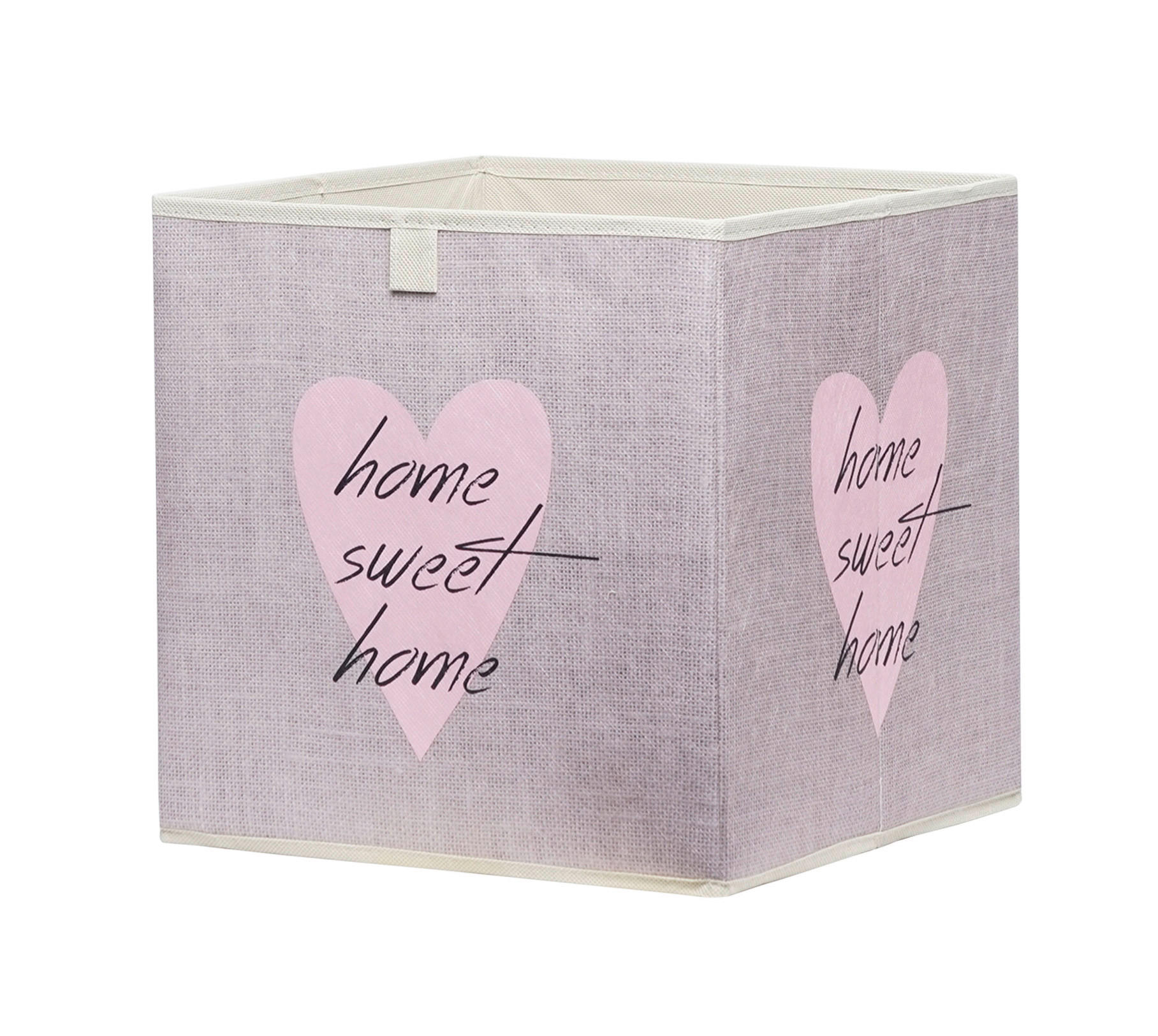 Motivbox Heart rosa hellbeige B/H/T: ca. 32x32x32 cm Heart - hellbeige/rosa (32,00/32,00/32,00cm)
