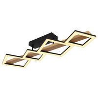 GLOBO LED-Deckenleuchte schwarz Kunststoff Metall B/H/T: ca. 30x13x92 cm DUSTIN - schwarz (30,00/13,00/92,00cm) - GLOBO