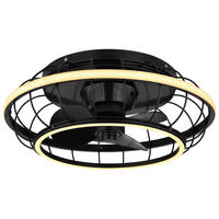 GLOBO Deckenventilator mattschwarz Opal H/D: ca. 18x50 cm max. 30 W LINAY - Opal/mattschwarz (50,00/18,00cm) - GLOBO