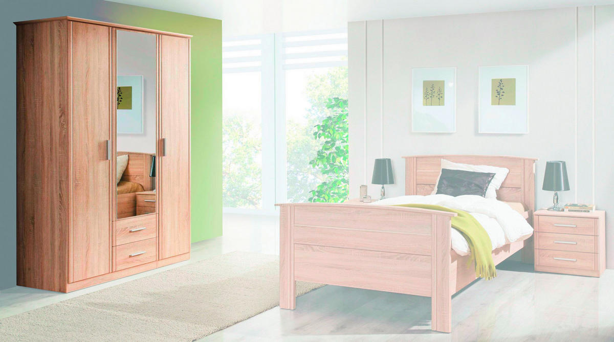 Kleiderschrank  Eiche Sonoma Nachbildung B/H/T: ca. 139,2x200,8x59,6 cm Gloria_Kleiderschrank GLRS83S-D30 - Eiche (139,20/200,80/59,60cm)