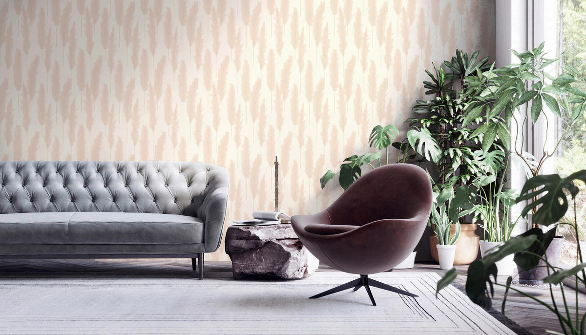 A.S.Creation Vliestapete beige weiß B/H/D: ca. 53x1005x8,2 cm Vliestapete - beige/weiß (8,20/1005,00cm) - A.S.Creation