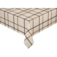 Abwaschbarer Tischbelag Karo beige B: ca. 140 cm Karo - beige/braun (140,00cm)