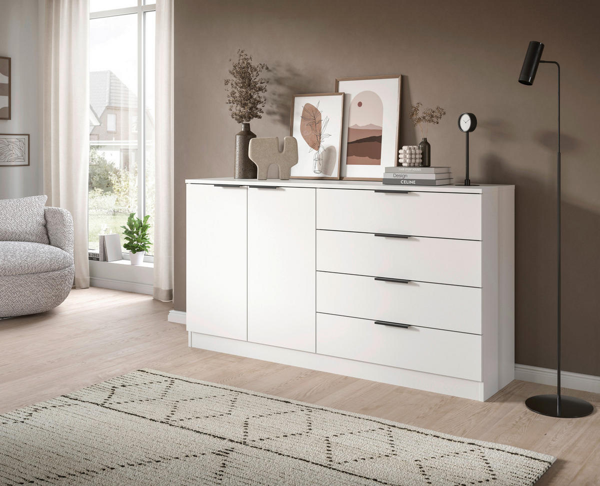 Kommode KOPENHAGEN weiß B/H/T: ca. 148x80x35 cm KOPENHAGEN - weiß (148,00/80,00/35,00cm) - xonox.home