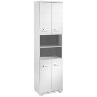 Hochschrank NEBRASKA weiß weiß Hochglanz B/H/T: ca. 50x192x31,5 cm NEBRASKA - weiß (50,00/192,00/31,50cm) - byLIVING