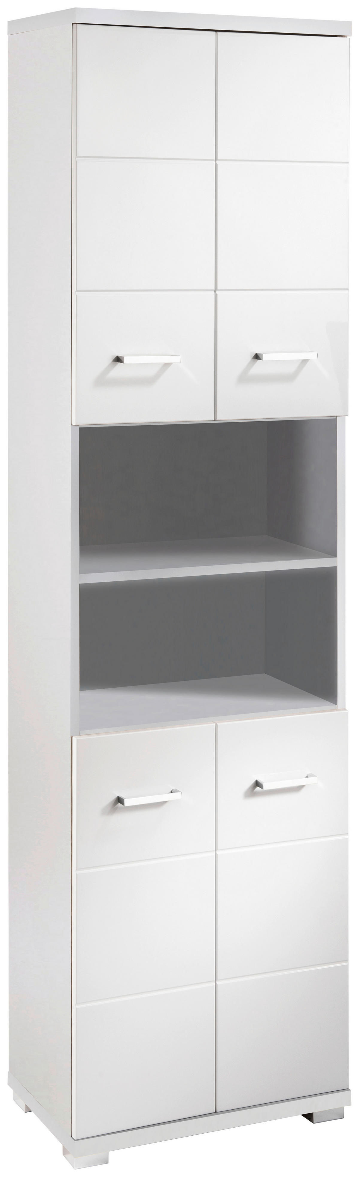Hochschrank NEBRASKA weiß weiß Hochglanz B/H/T: ca. 50x192x31,5 cm NEBRASKA - weiß (50,00/192,00/31,50cm) - byLIVING