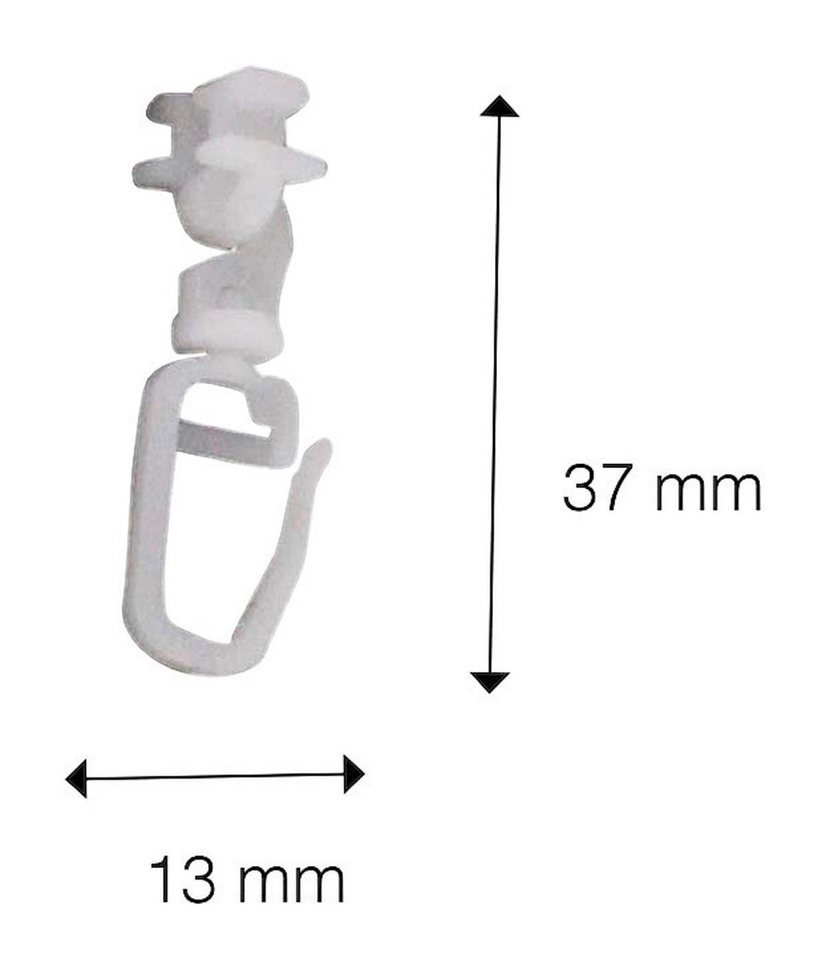 ondeco Klick-Gleiter für Gardinenschiene Klick-Gleiter_20erPack - weiß - ondeco
