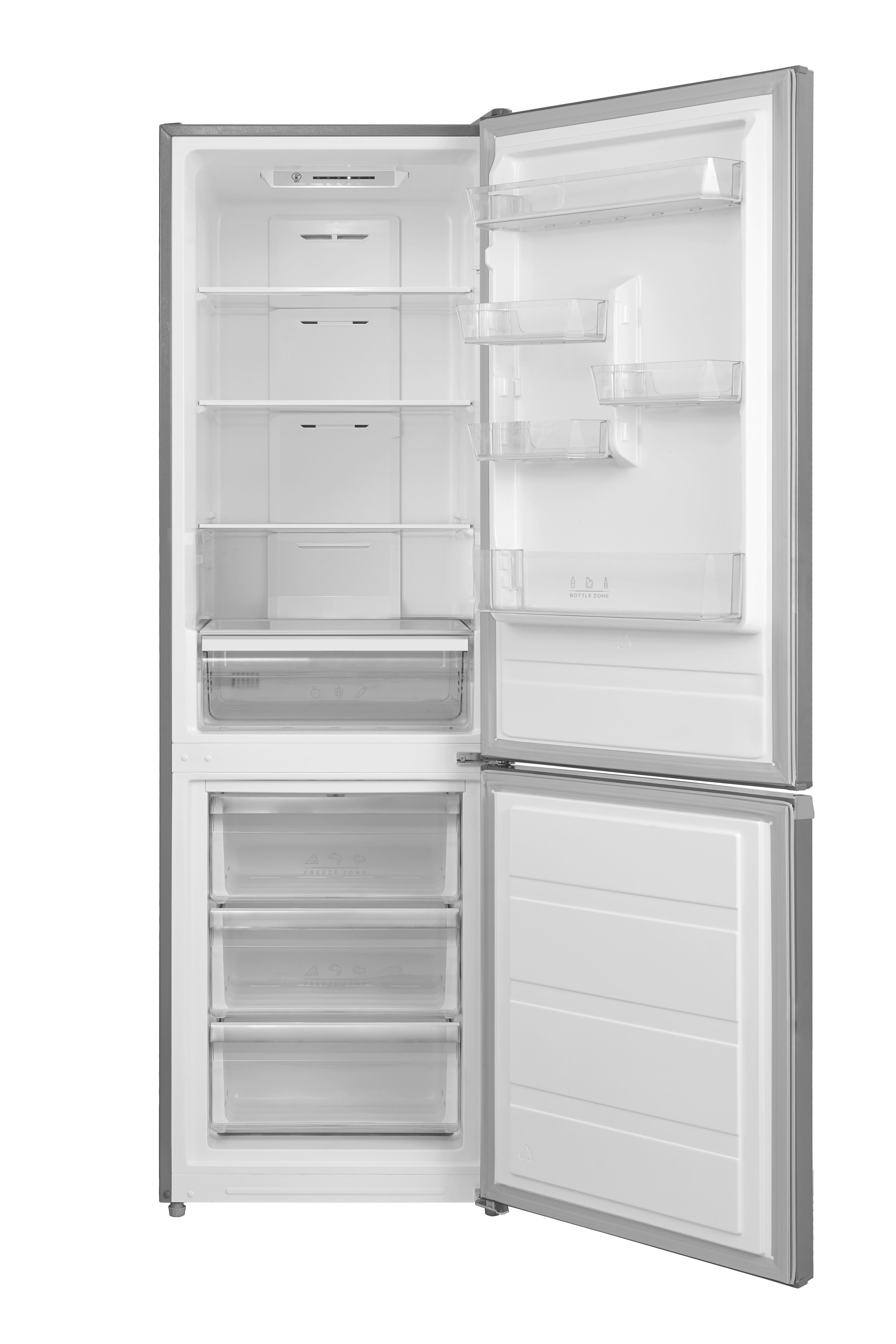 POCOline Kühl-/Gefrierkombination Inox B/H/T: ca. 59,5x188x63,5 cm Kühl-/ Gefrierkombi KGK188-310CIXNF - Inox (59,50/188,00/63,50cm) - POCOline