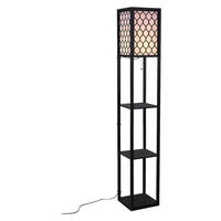 HOMCOM Stehleuchte Stehleuchte m. Regal 833-622 - schwarz (26,00/160,00/26,00cm) - HOMCOM