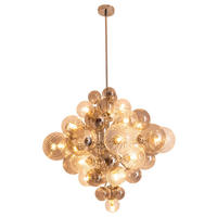 Näve Leuchten Pendelleuchte Chrom Metall Glas B/H/T/D: ca. 75x120x75x75 cm G9 20 Brennstellen SPHERE - Chrom (75,00/120,00/75,00cm) - Näve Leuchten