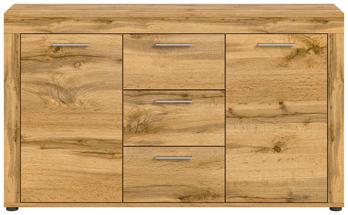 Sideboard Jam Eiche Wotan Nachbildung B/H/T: ca. 125x80x35 cm Jam - Eiche (125,00/80,00/35,00cm) - xonox.home