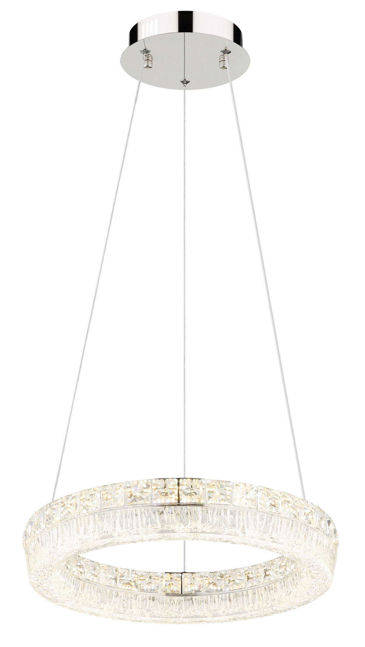 GLOBO Hängeleuchte klar Chrom Metall Acryl Glas H/D: ca. 120x40 cm 1.0 Brennstellen Laurel - klar/Chrom (40,00/120,00cm) - GLOBO