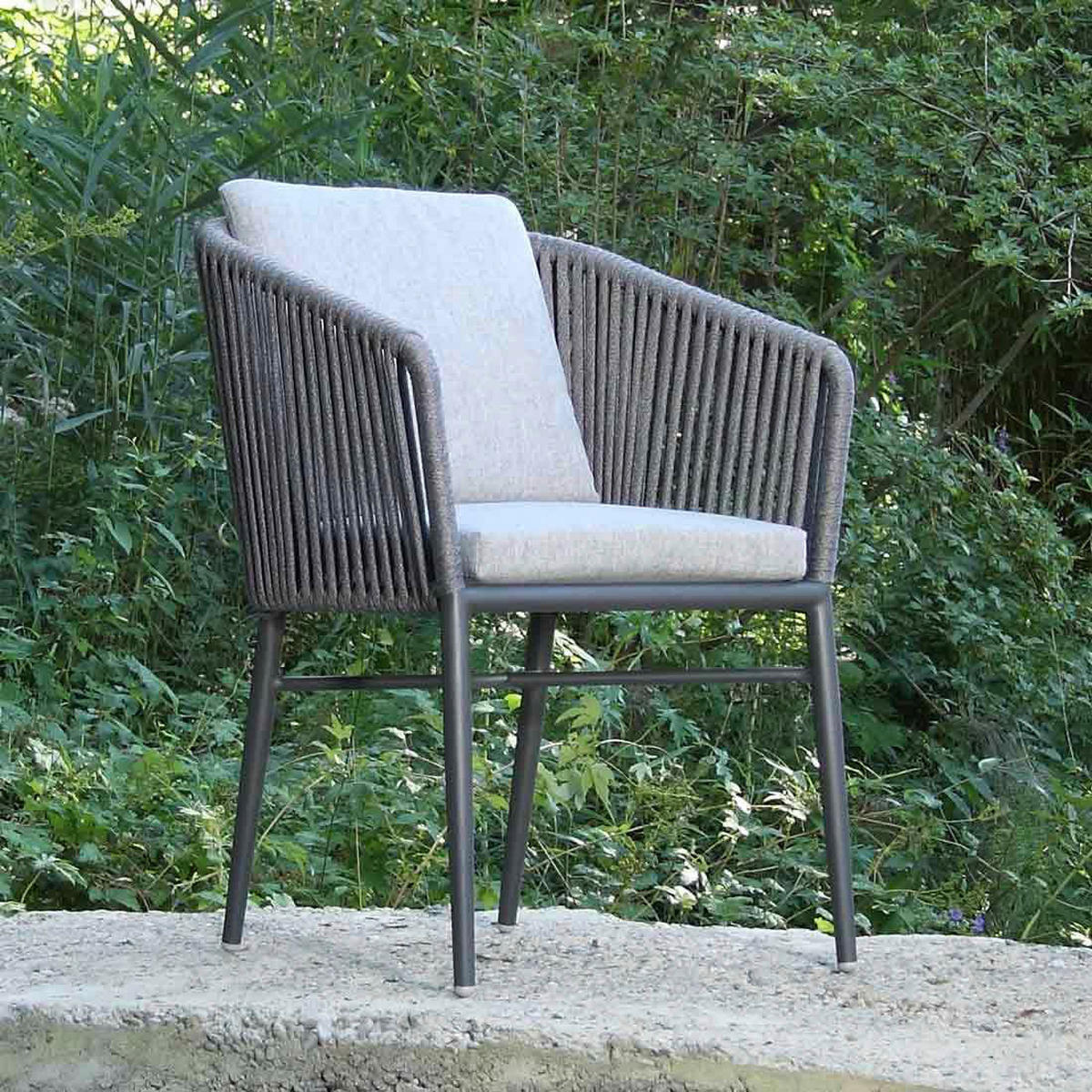 Acamp Gartensessel-Set Manhattan anthrazit Aluminium B/H/T: ca. 61x81x61 cm Manhattan - anthrazit (61,00/81,00/61,00cm) - Acamp