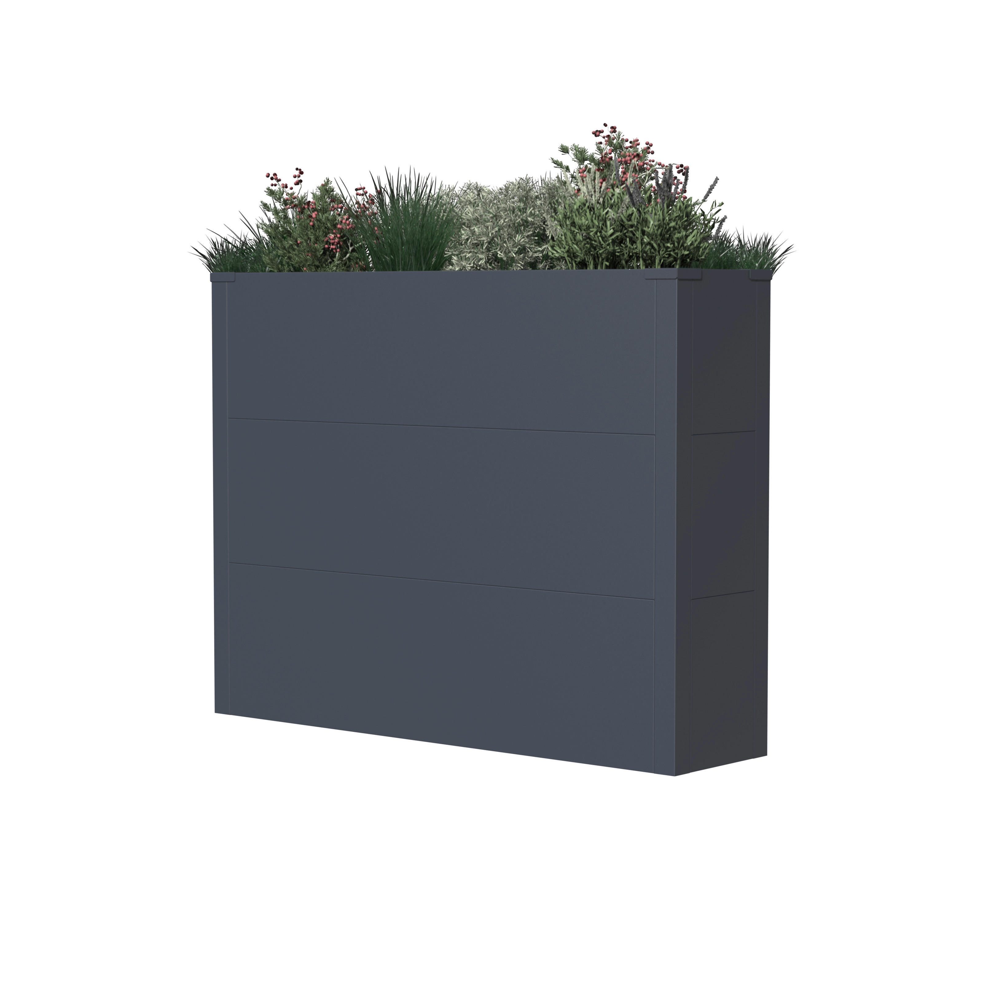 Westmann Pflanzkasten Talus anthrazit Metall B/H/T: ca. 100x77x25 cm Talus - anthrazit (100,00/77,00/25,00cm) - Westmann