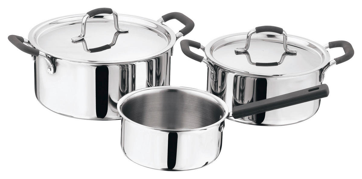 MASTERPRO Topfset FOODIES COLLECTION silber Edelstahl 5 tlg. FOODIES COLLECTION - silber - MASTERPRO