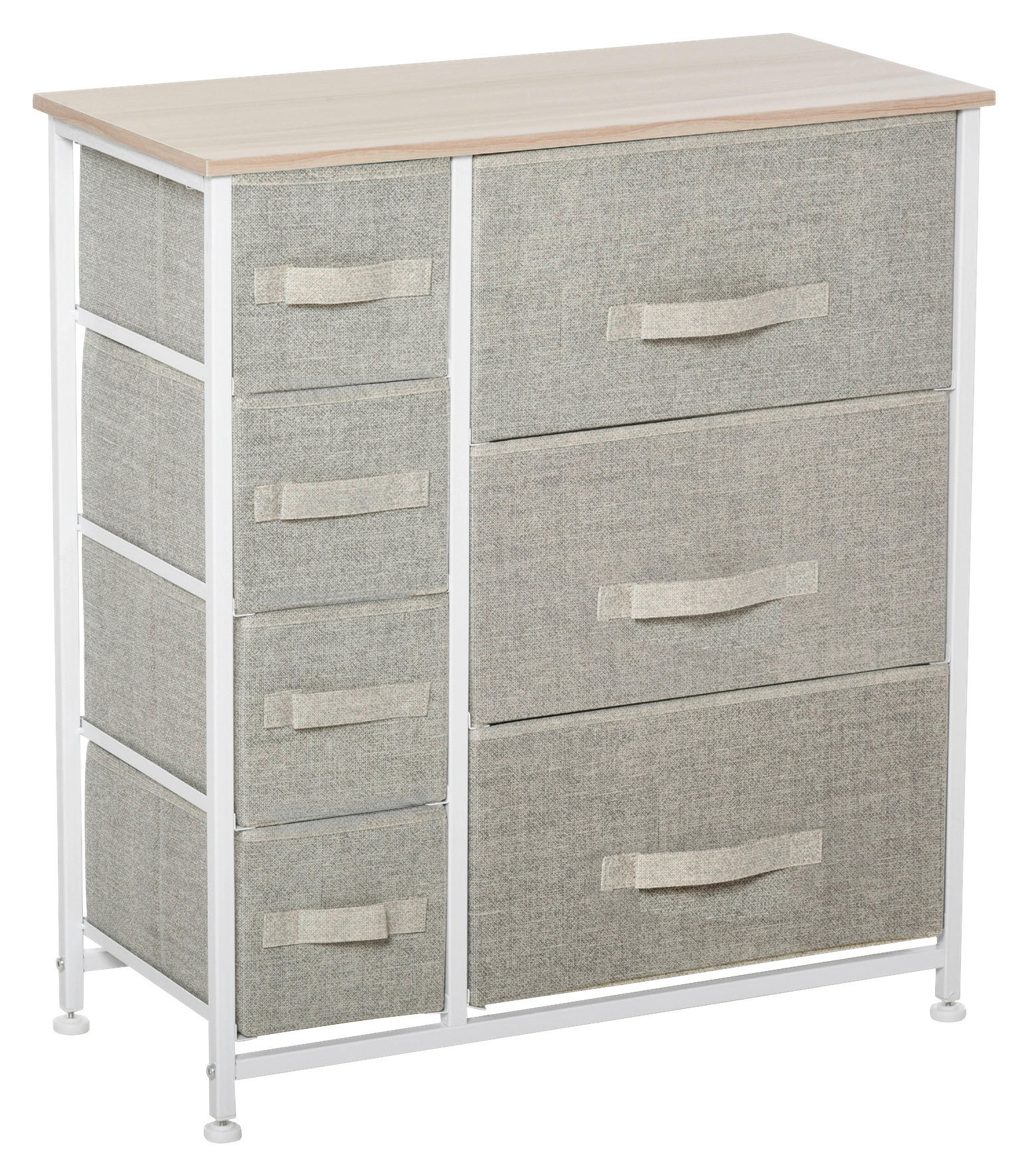 HOMCOM Aufbewahrungsregal hellgrau Polypropylen B/H/L: ca. 30x63,5x71 cm Schubladenschrank - hellgrau (71,00/30,00/63,50cm) - HOMCOM