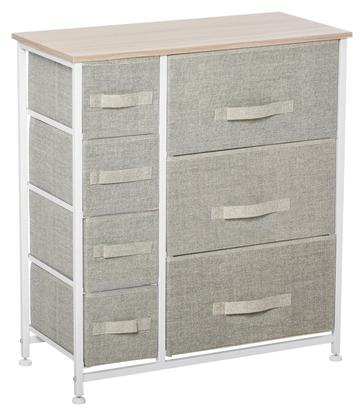 HOMCOM Aufbewahrungsregal hellgrau Polypropylen B/H/L: ca. 30x63,5x71 cm Schubladenschrank - hellgrau (71,00/30,00/63,50cm) - HOMCOM