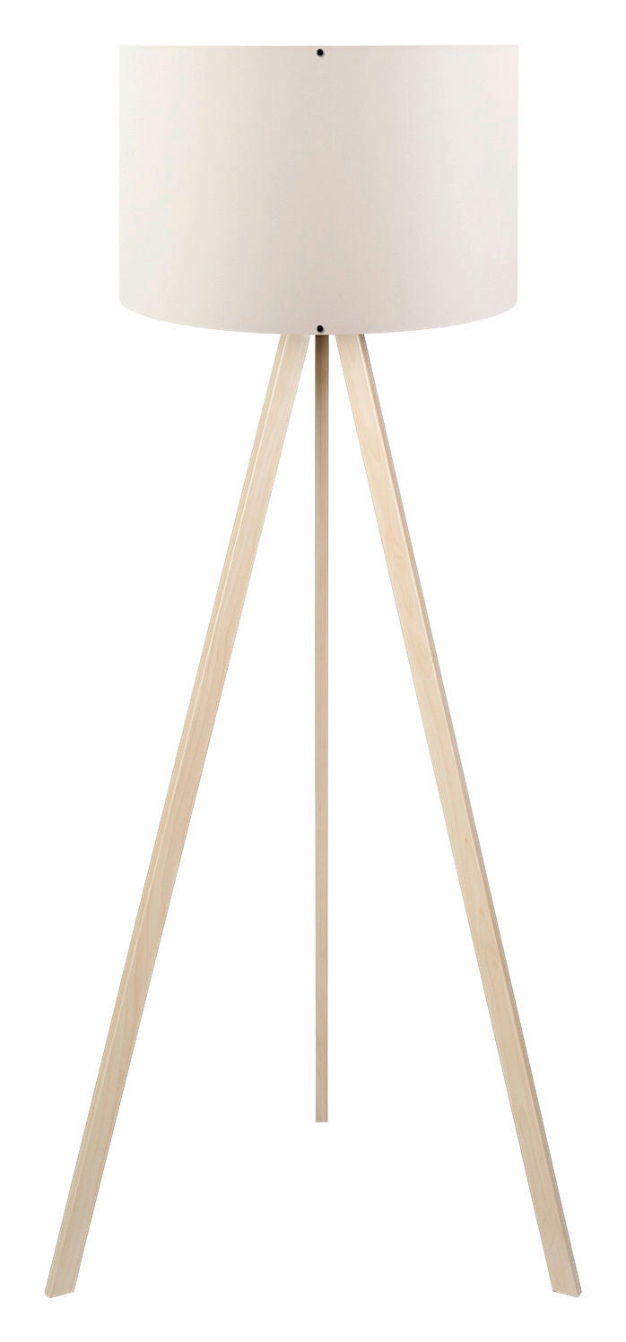 Opviq Stehleuchte creme Eiche PVC B/H/T/L/D: ca. 38x140x38x38x38 cm E27 1 Brennstellen AYD - Eiche/creme (38,00/38,00/140,00cm) - Opviq