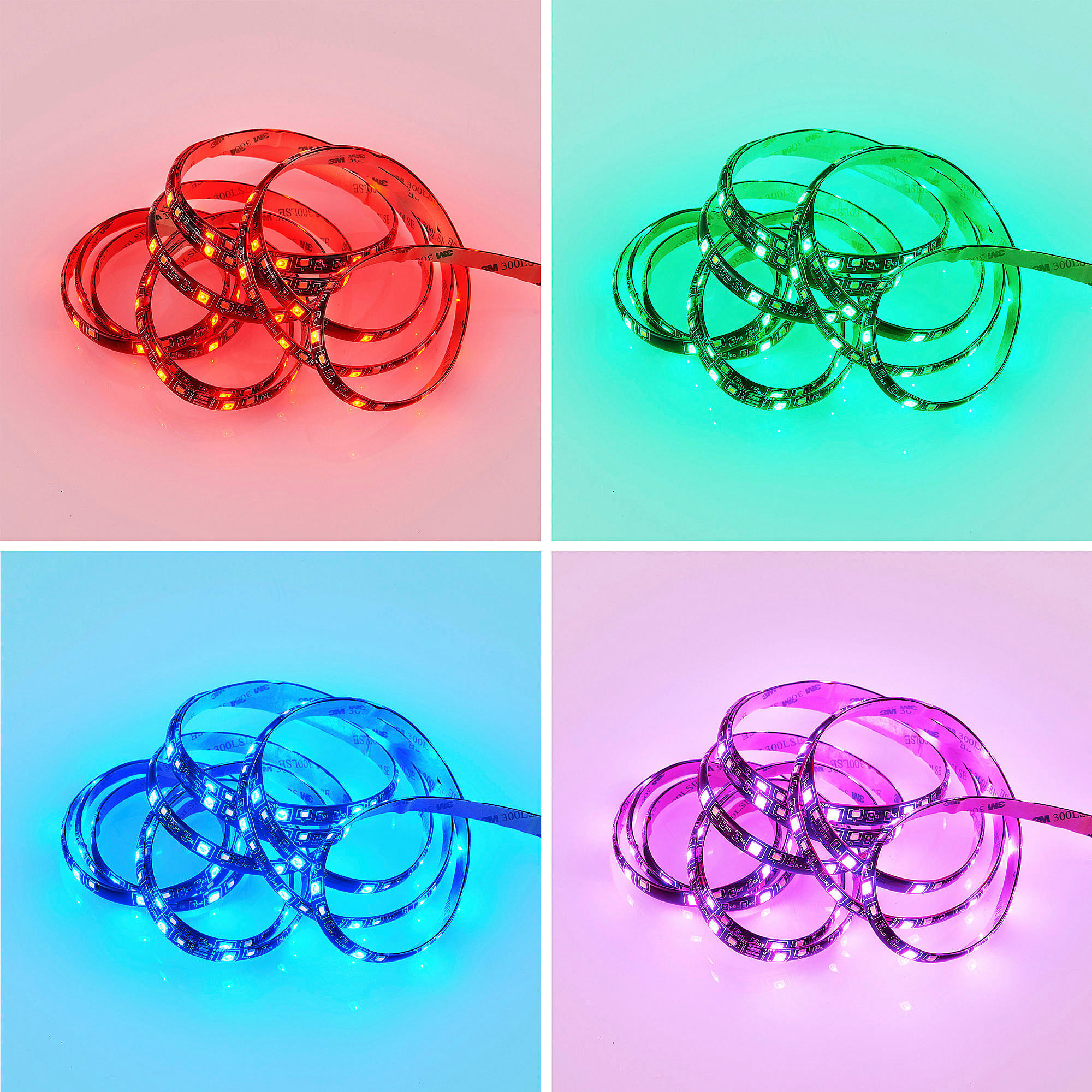 Lichtband schwarz Kunststoff B/L: ca. 1x300 cm LED-Lichtband_Rush - schwarz (1,00/300,00cm)