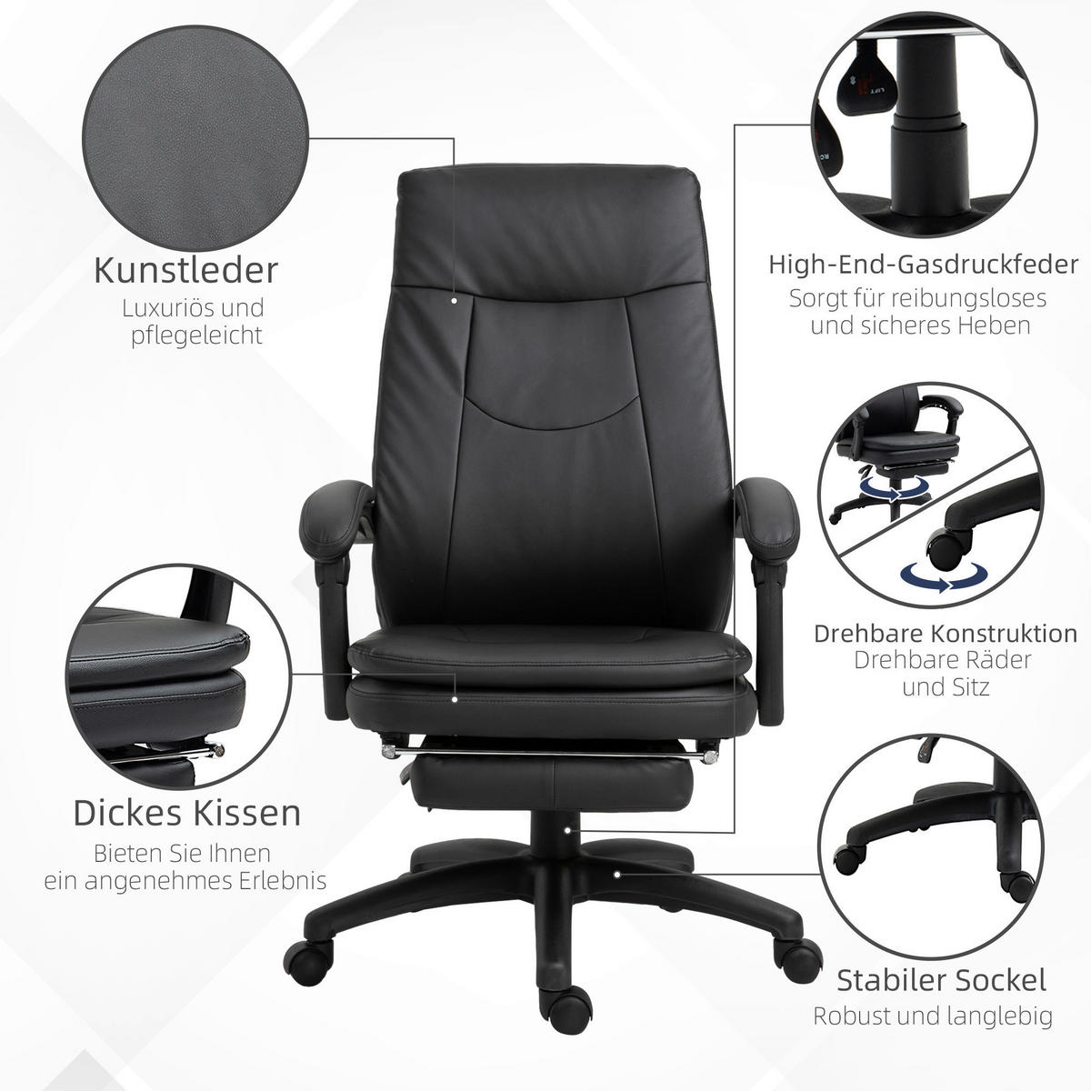 Drehstuhl 921-235BK schwarz ▷ online bei POCO kaufen
