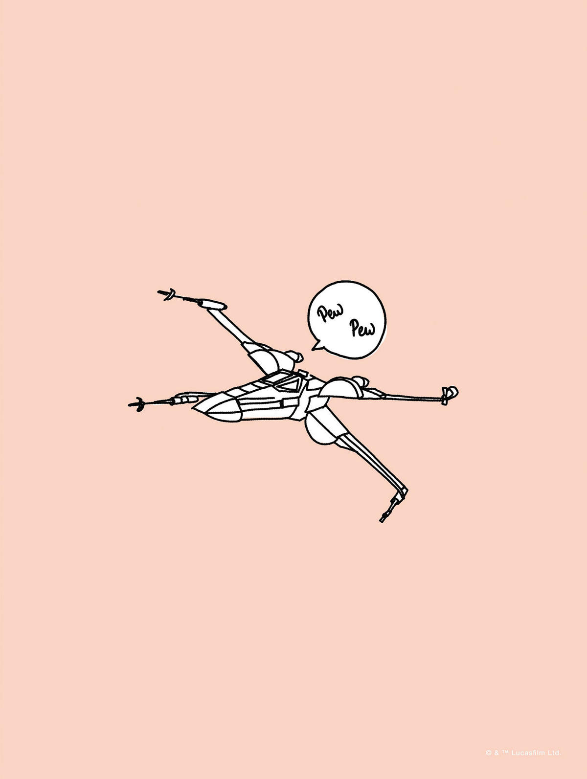 Komar Poster Star Wars Pew Pew Star Wars B/L: ca. 30x40 cm Star Wars Pew Pew - (30,00/40,00cm) - Komar