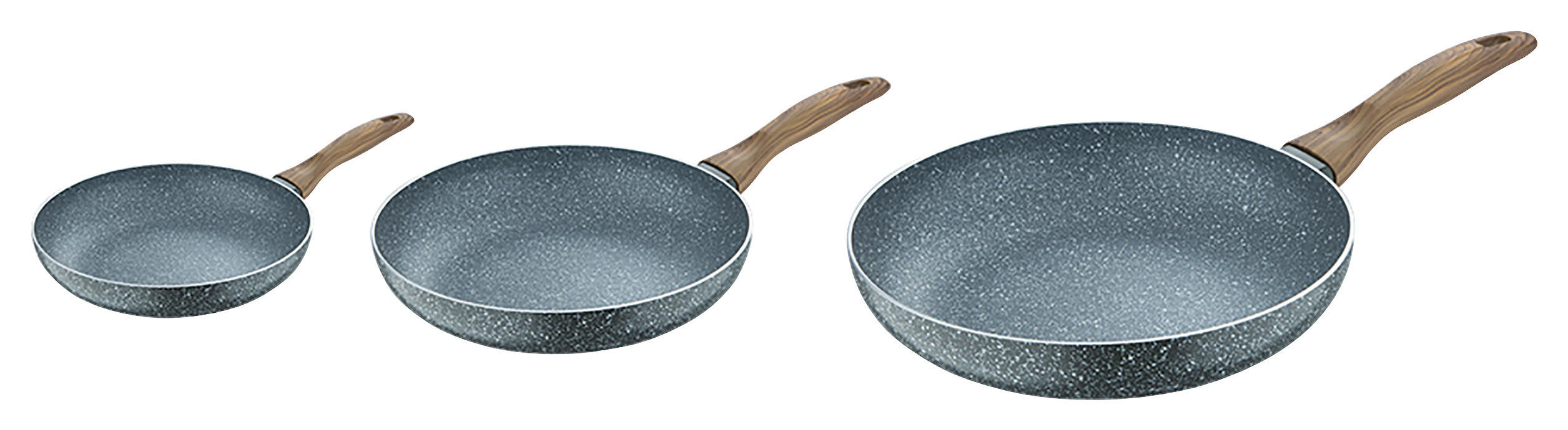 SAN IGNACIO Pfannenset NAVY OAK grau Aluminium 3 tlg. NAVY OAK - grau - SAN IGNACIO