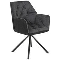 Armlehnstuhl Inge anthrazit Microfaser B/H/T: ca. 58x88x63 cm Inge - schwarz/anthrazit (58,00/88,00/63,00cm)