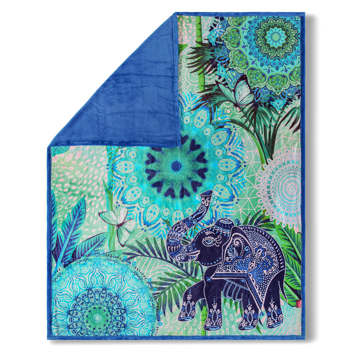 Wohndecke Isara Polysamt Isara - blau (130,00/160,00cm) - HIP