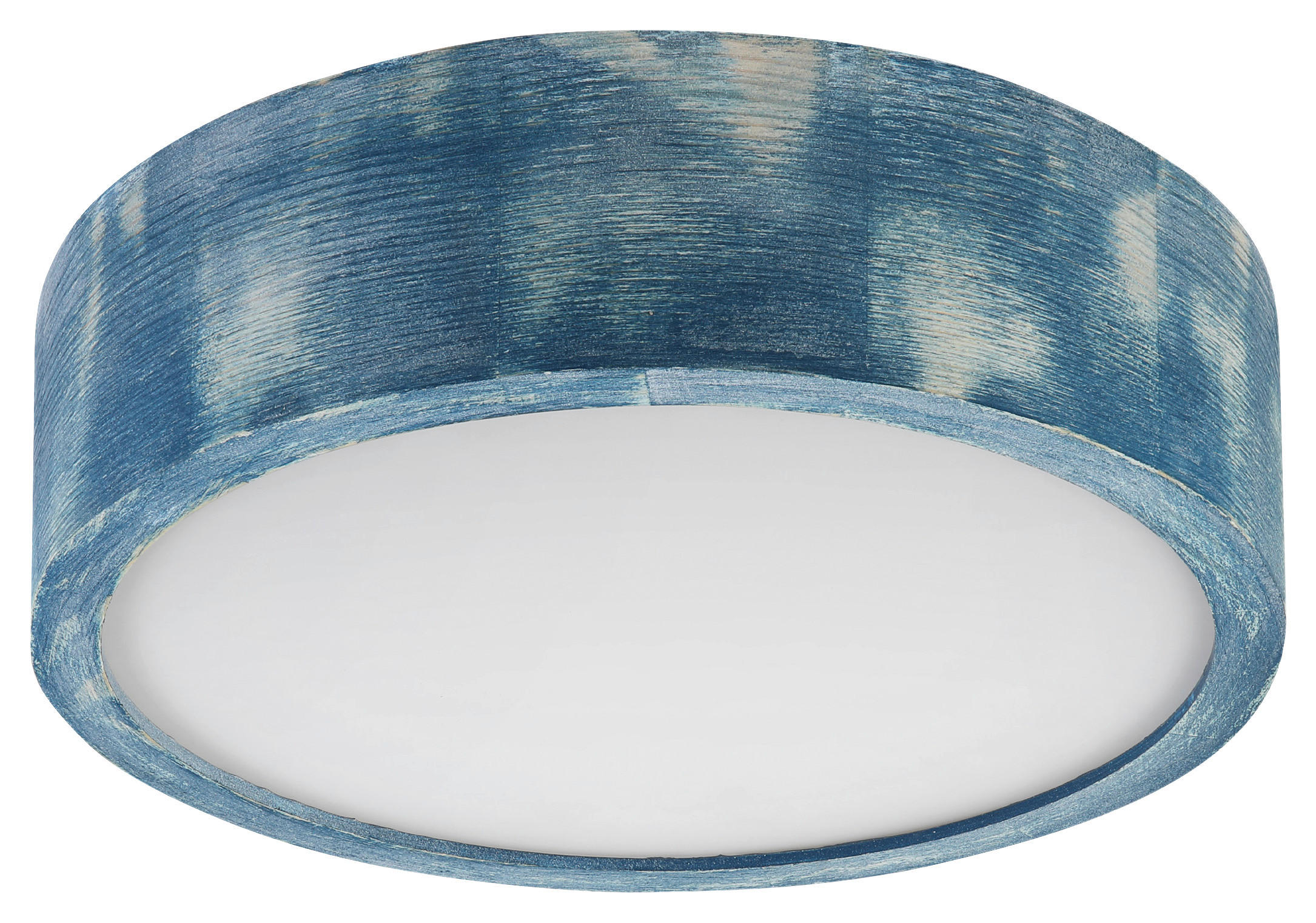 Lamkur Deckenleuchte hellbraun blau Glas Holz B/H/L: ca. 28x28x10 cm 1 Brennstellen Eveline - blau/hellbraun (10,00/28,00/28,00cm) - Lamkur