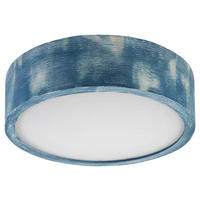 Lamkur Deckenleuchte hellbraun blau Glas Holz B/H/L: ca. 28x28x10 cm 1 Brennstellen Eveline - blau/hellbraun (10,00/28,00/28,00cm) - Lamkur