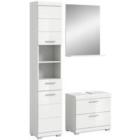 Badezimmer-Set Scout weiß weiß Hochglanz B/H/T: ca. 112x191x37 cm Scout - weiß (112,00/191,00/37,00cm) - xonox.home