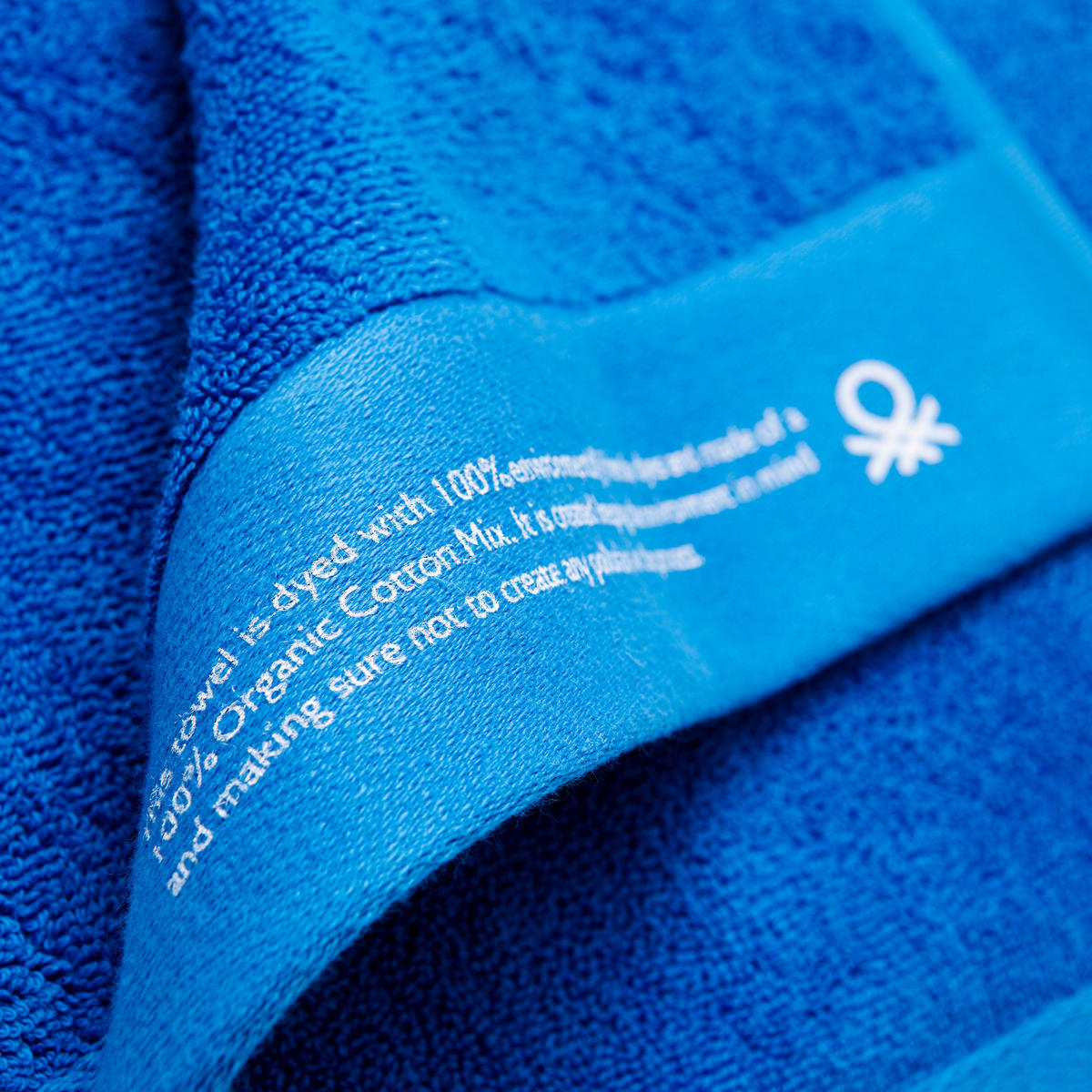 Badetuch blau Baumwolle B/L: ca. 150x90 cm Badetuch 90x150 - blau (150,00/90,00cm) - BENETTON