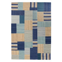 Kayoom Kurzflorteppich Radical 310 blau B/L: ca. 160x230 cm Radical 310 - blau/mehrfarbig (160,00/230,00cm) - Kayoom