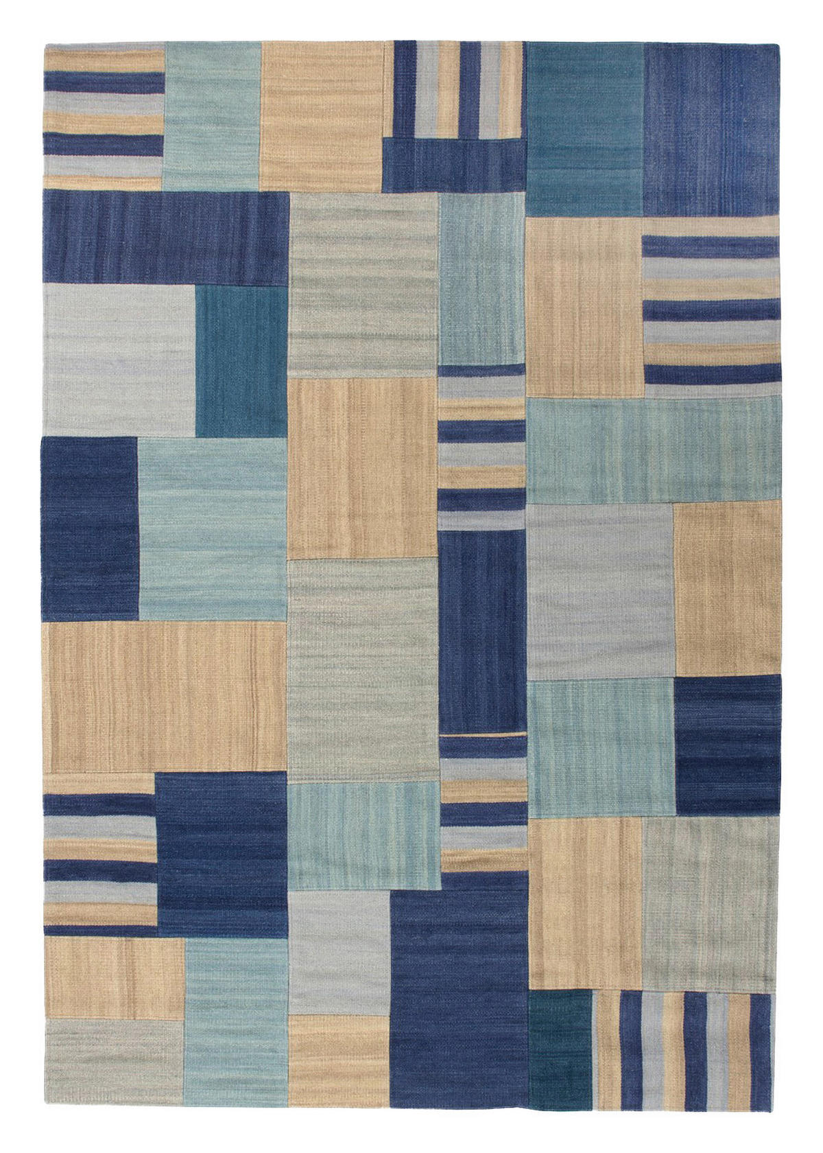 Kayoom Kurzflorteppich Radical 310 blau B/L: ca. 160x230 cm Radical 310 - blau/mehrfarbig (160,00/230,00cm) - Kayoom