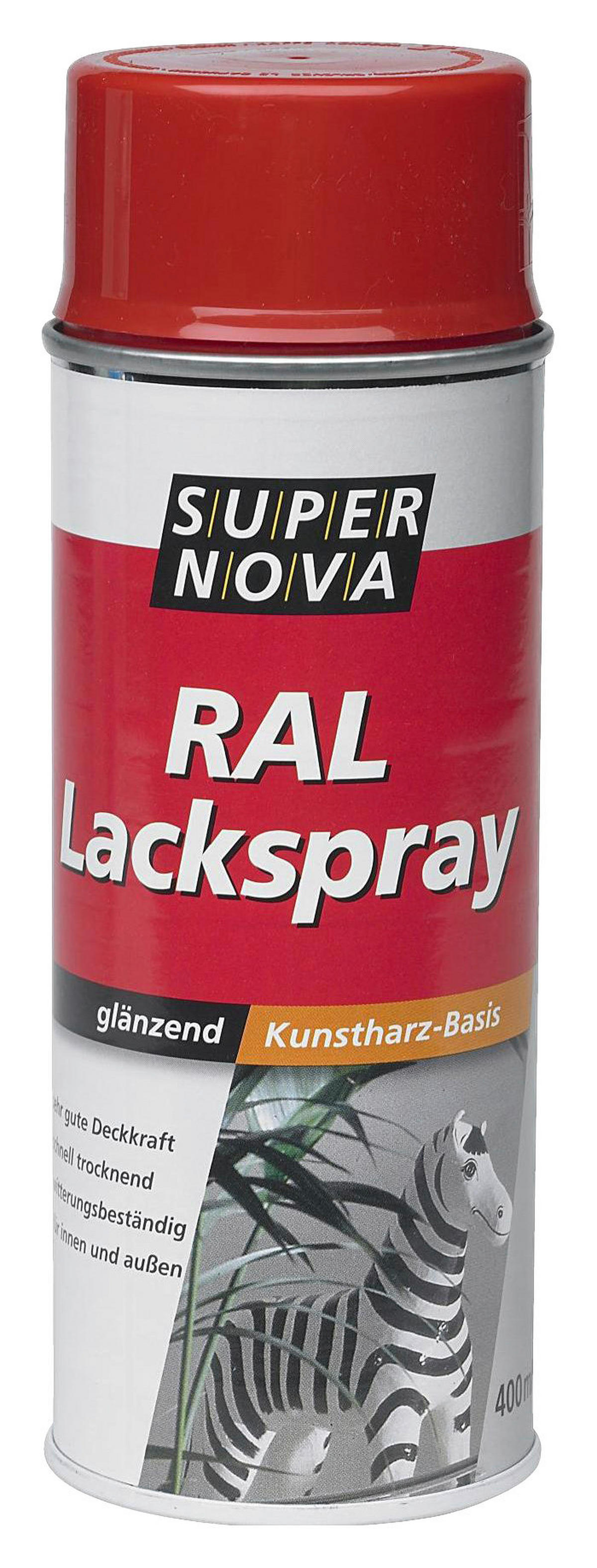 Super-Nova Lackspray feuerrot glänzend ca. 0,4 l Lackspray 400ml - feuerrot (400ml) - Super-Nova