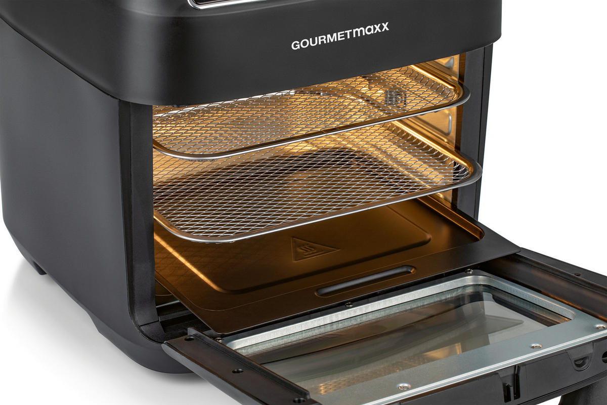 GOURMETmaxx Heißluftfritteuse Heißluftofen-/Fritteuse - schwarz (35,80/32,50/34,50cm) - GOURMETmaxx