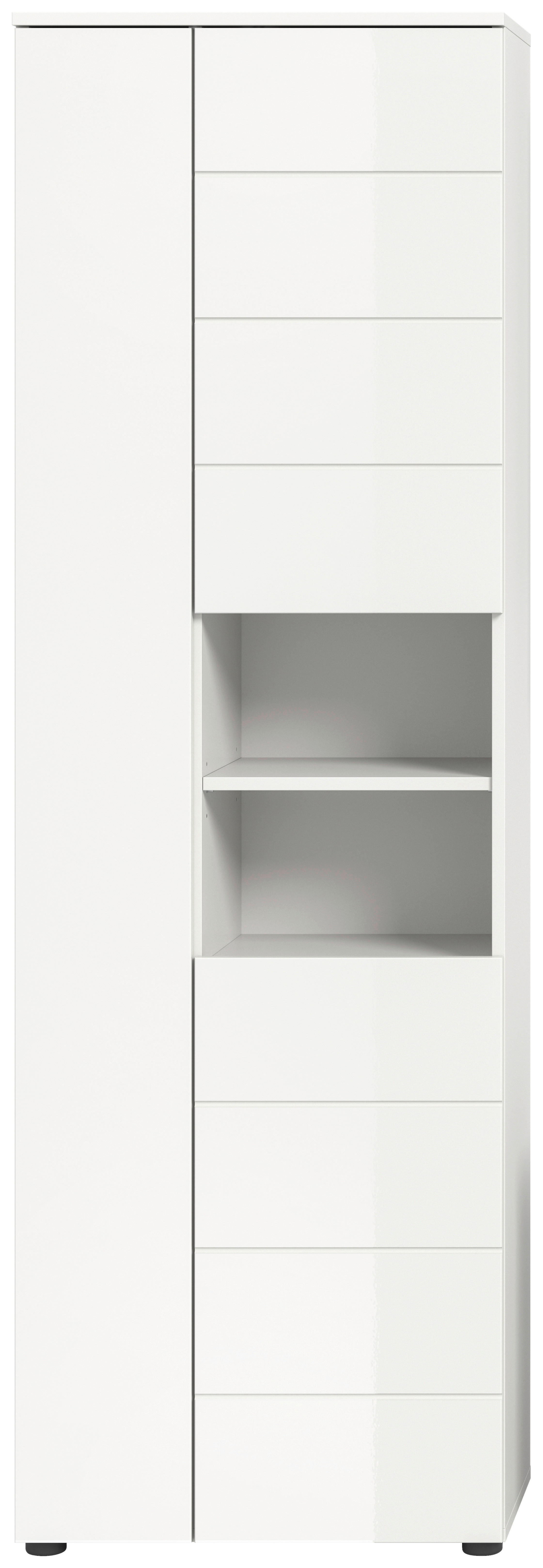 Badhochschrank VIRA weiß weiß Hochglanz B/H/T: ca. 60x190x34 cm VIRA - weiß (60,00/190,00/34,00cm) - xonox.home