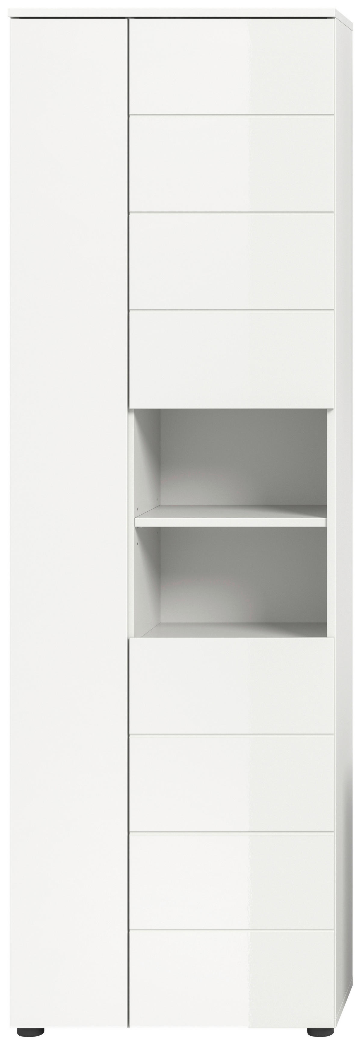 Badhochschrank VIRA weiß weiß Hochglanz B/H/T: ca. 60x190x34 cm VIRA - weiß (60,00/190,00/34,00cm) - xonox.home