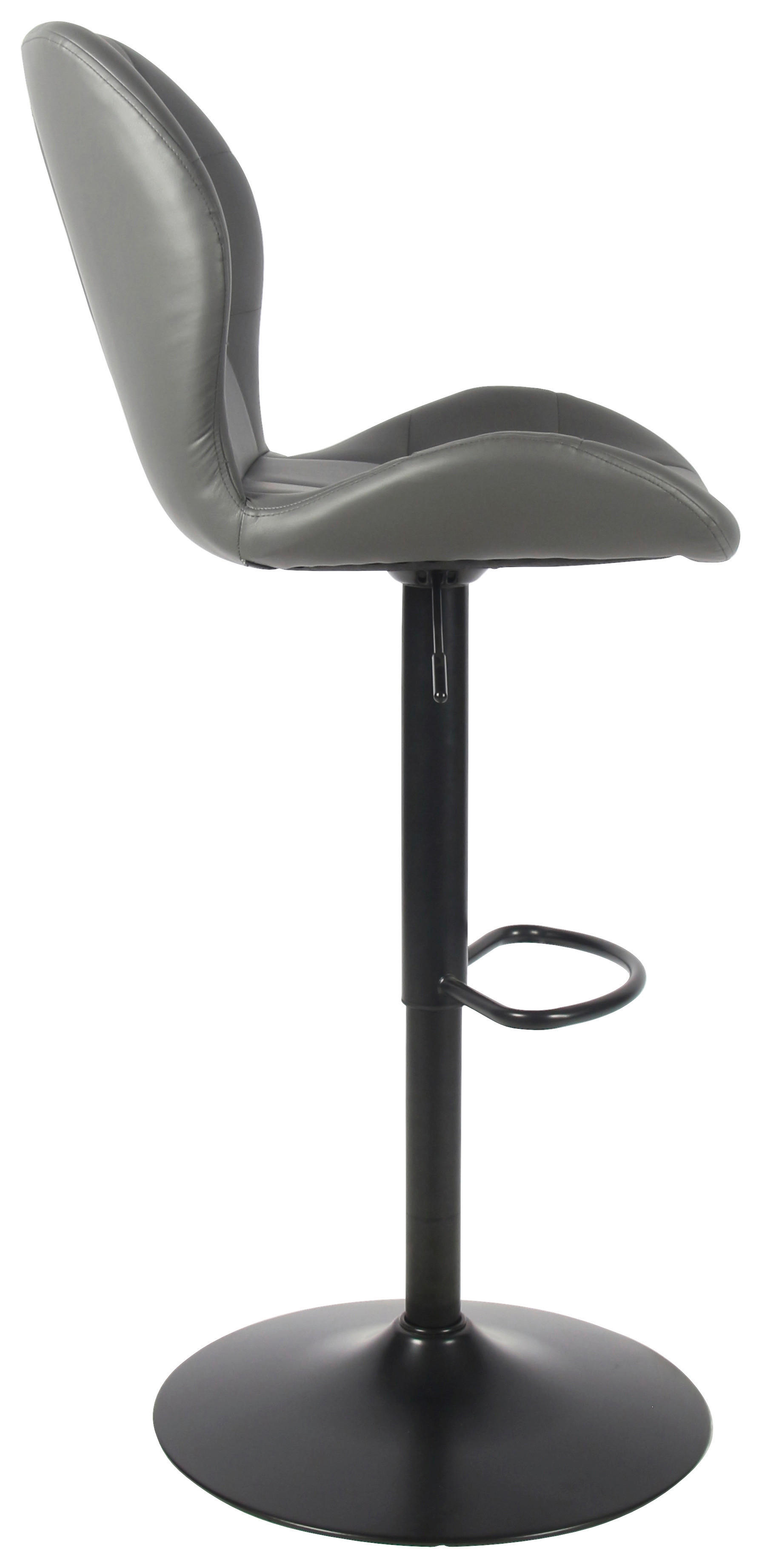 Barhocker Raja Barhocker 14626 grau Kunstleder B/H/T: ca. 53x124x41 cm Raja Barhocker 14626 - schwarz/grau (53,00/124,00/41,00cm)