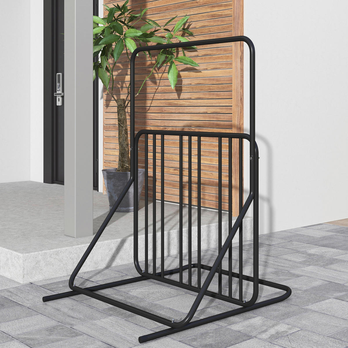 DURHAND Fahrrad-Zubehör schwarz schwarz B/H/L: ca. 92x102x130 cm Fahrradhalter - schwarz (130,00/92,00/102,00cm) - DURHAND