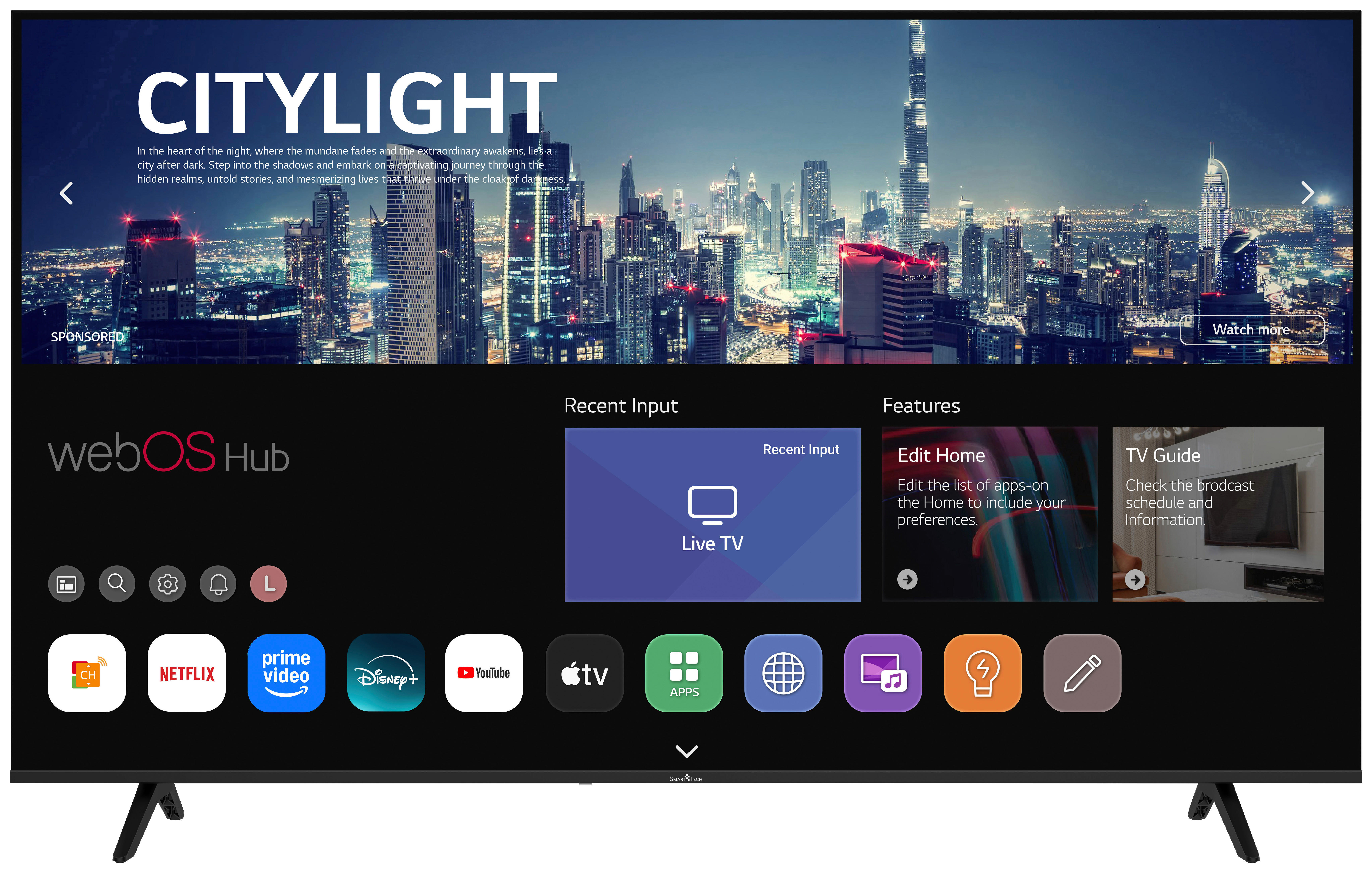 Smart Tech LED-TV 65 Zoll Diagonale ca. 164 cm LED-TV_65"_4K_65UW02K_SmartTech - (164,00cm) - Smart Tech