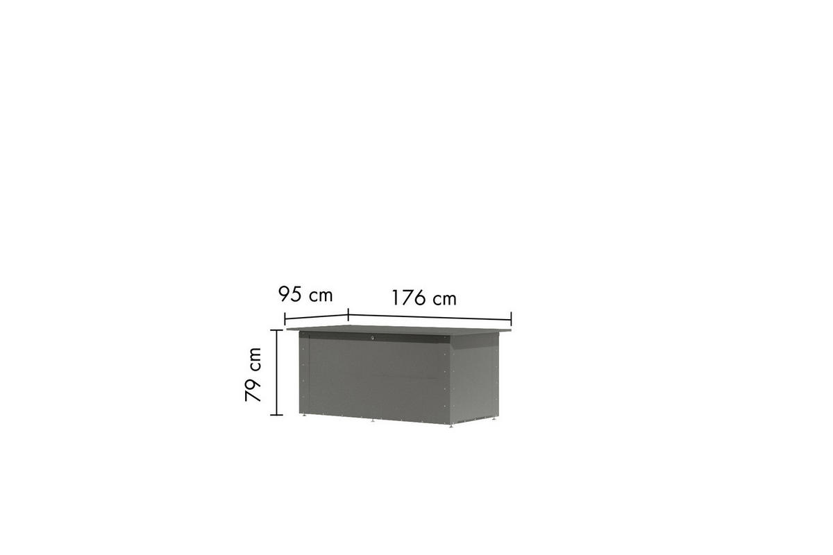 Karibu Metallbox Kailua 2 grau Metall B/H/T: ca. 160x71x79 cm Kailua 2 - grau (160,00/71,00/79,00cm) - Karibu
