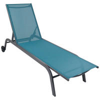 VCM Sonnenliege Sonlas blau Textilene B/H/L: ca. 58x32x192 cm Sonlas - blau (192,00/58,00/32,00cm) - VCM